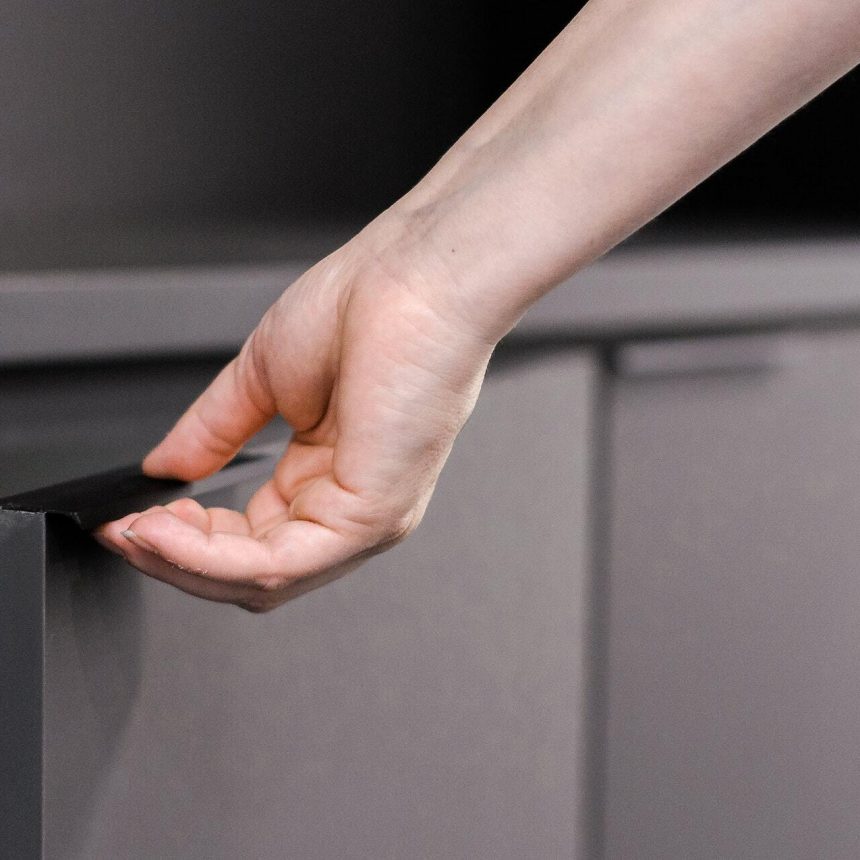 hand opening cabinet